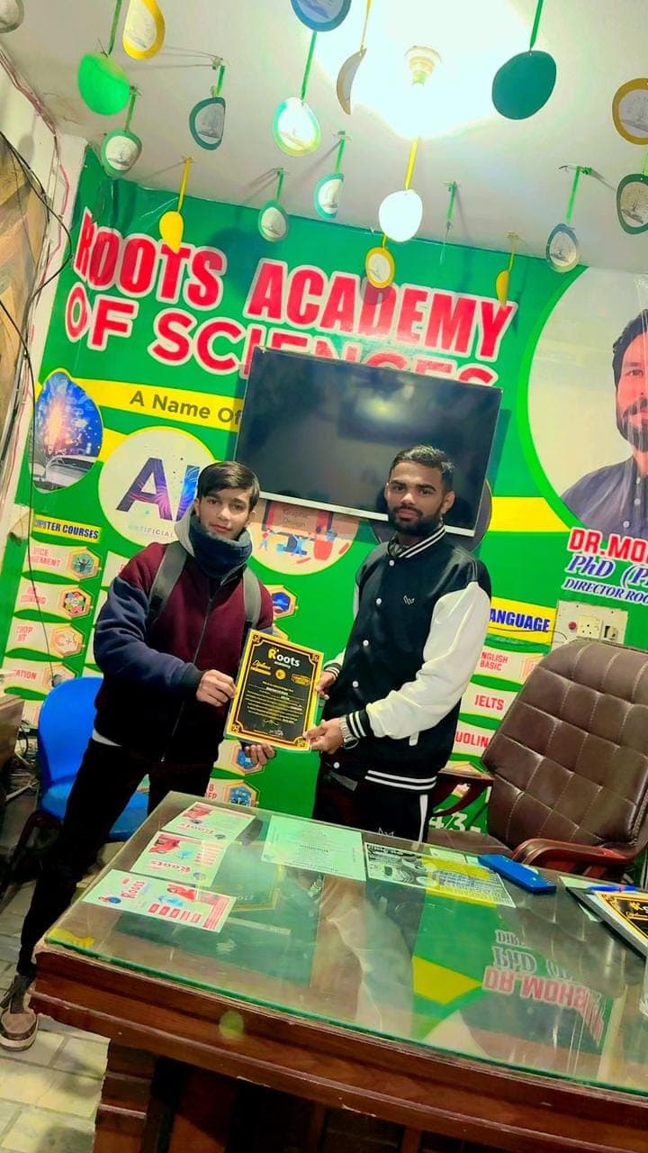 Certificate distribution ceremony — Roots Academy of Sciences Daska